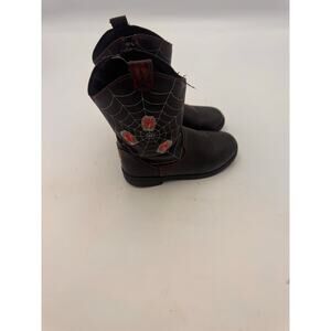 Marvel Spider-Man Kids Cowboy Boots – Black with Red Web Stitching 9